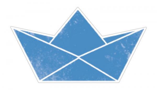Formmagnet Papierboot
