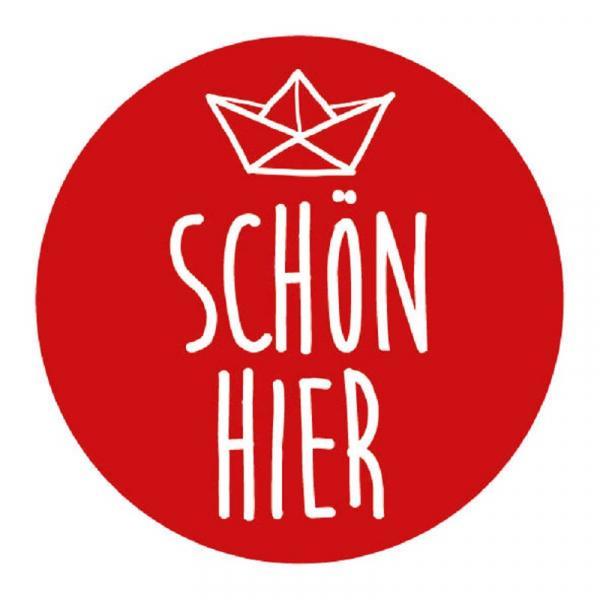 Formmagnet "Schön Hier"