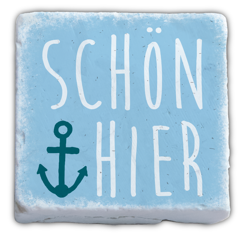 Marmormagnet "Schön hier"
