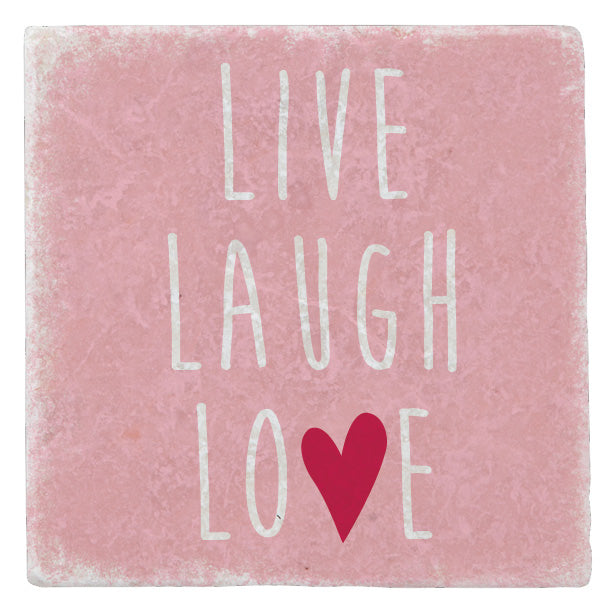 Marmormagnet "Live.Laugh.Love"