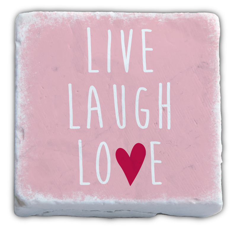 Marmormagnet "Live.Laugh.Love"