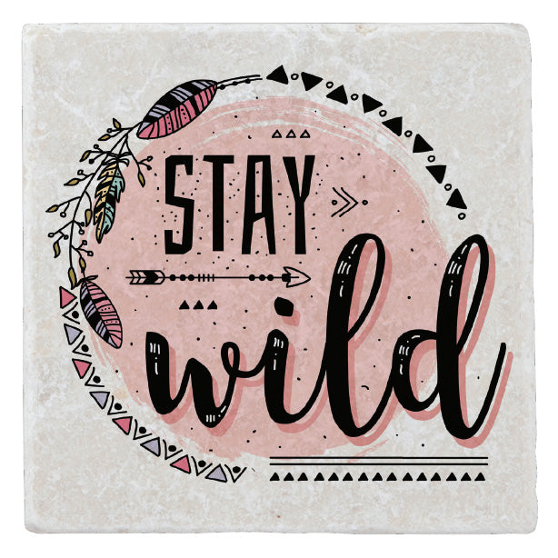 Marmormagnet "Stay wild"
