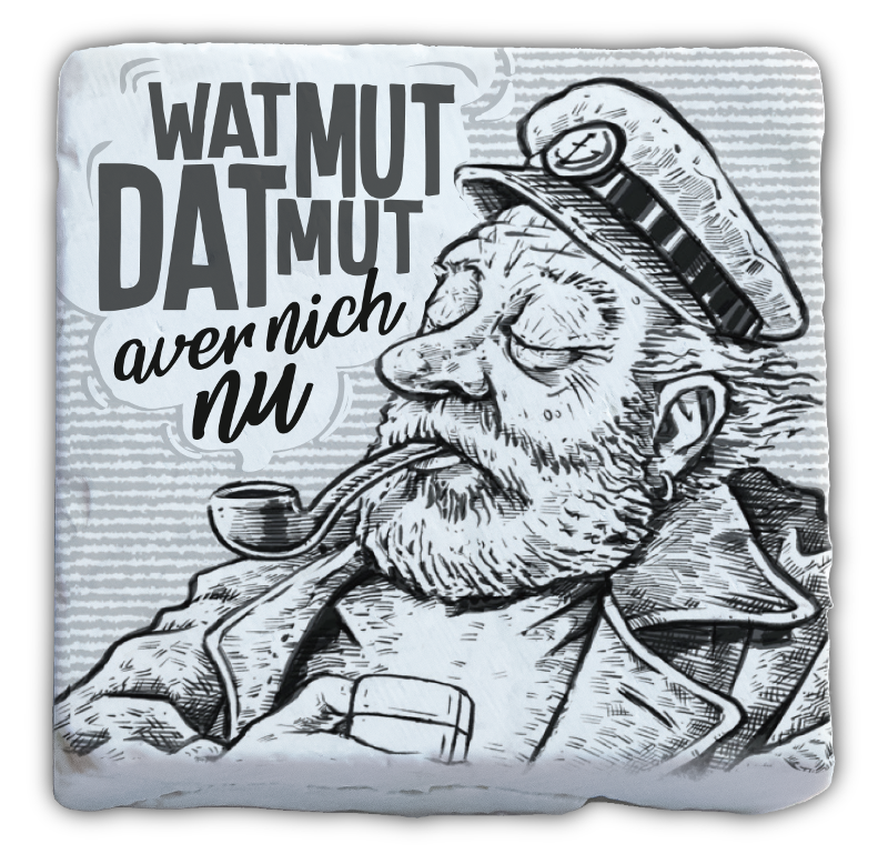 Marmormagnet "Wat mut dat mut"