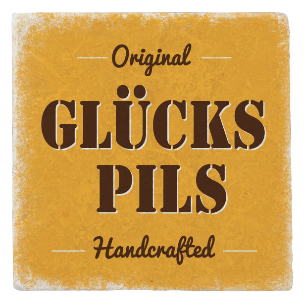 Marmormagnet "Glückspils"