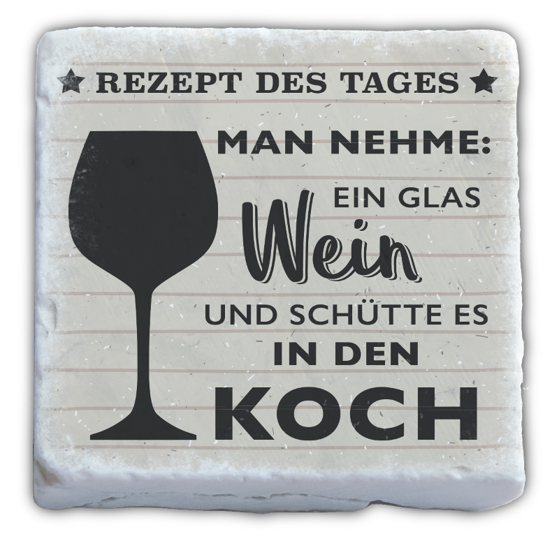 Marmormagnet "Rezept des Tages"
