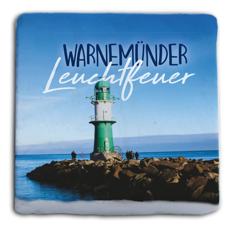 Marmormagnet "Warnemünde Leuchtfeuer"