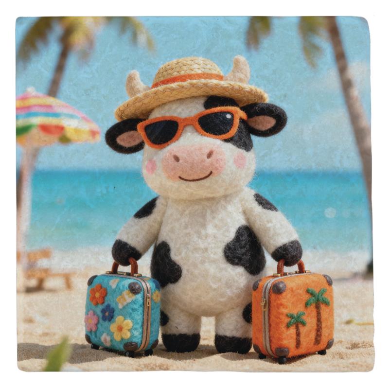 Marmormagnet Falunies "Kuh Urlaub"