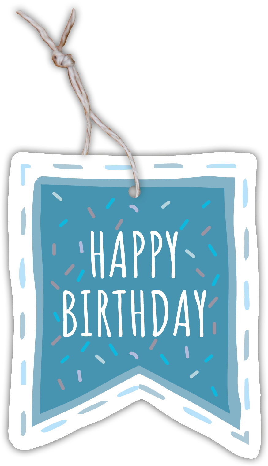 Geschenkanhänger Fähnchen „Happy Birthday“
