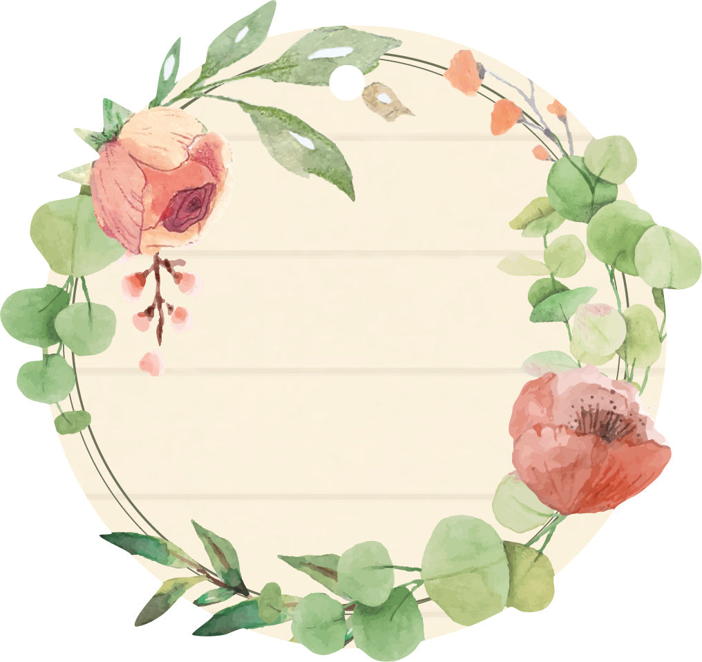 Geschenkanhänger Blumenkranz