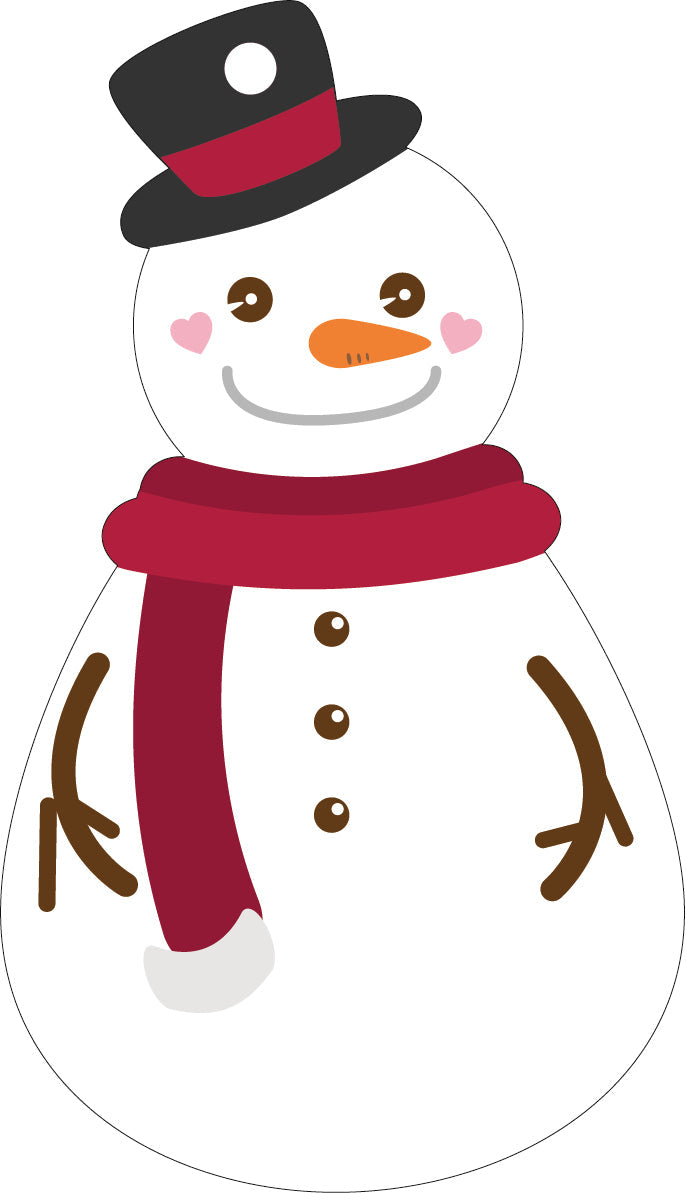Geschenkanhänger Schneemann