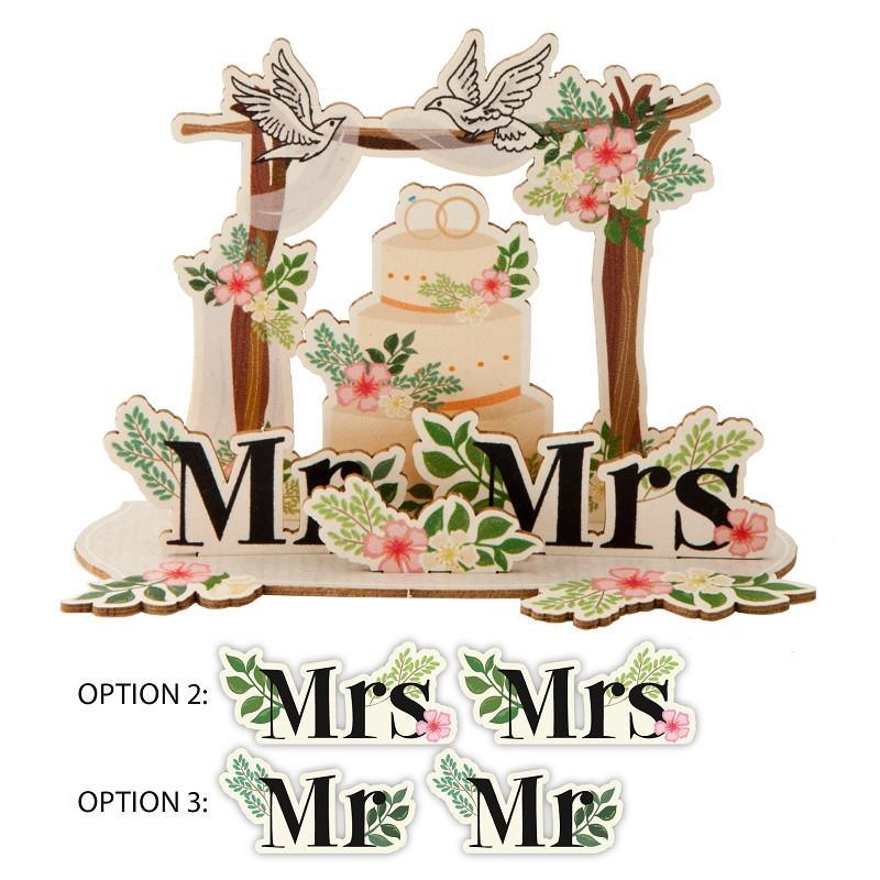Steckkarte "Mr&Mrs" "Mrs&Mrs" "Mr&Mr"