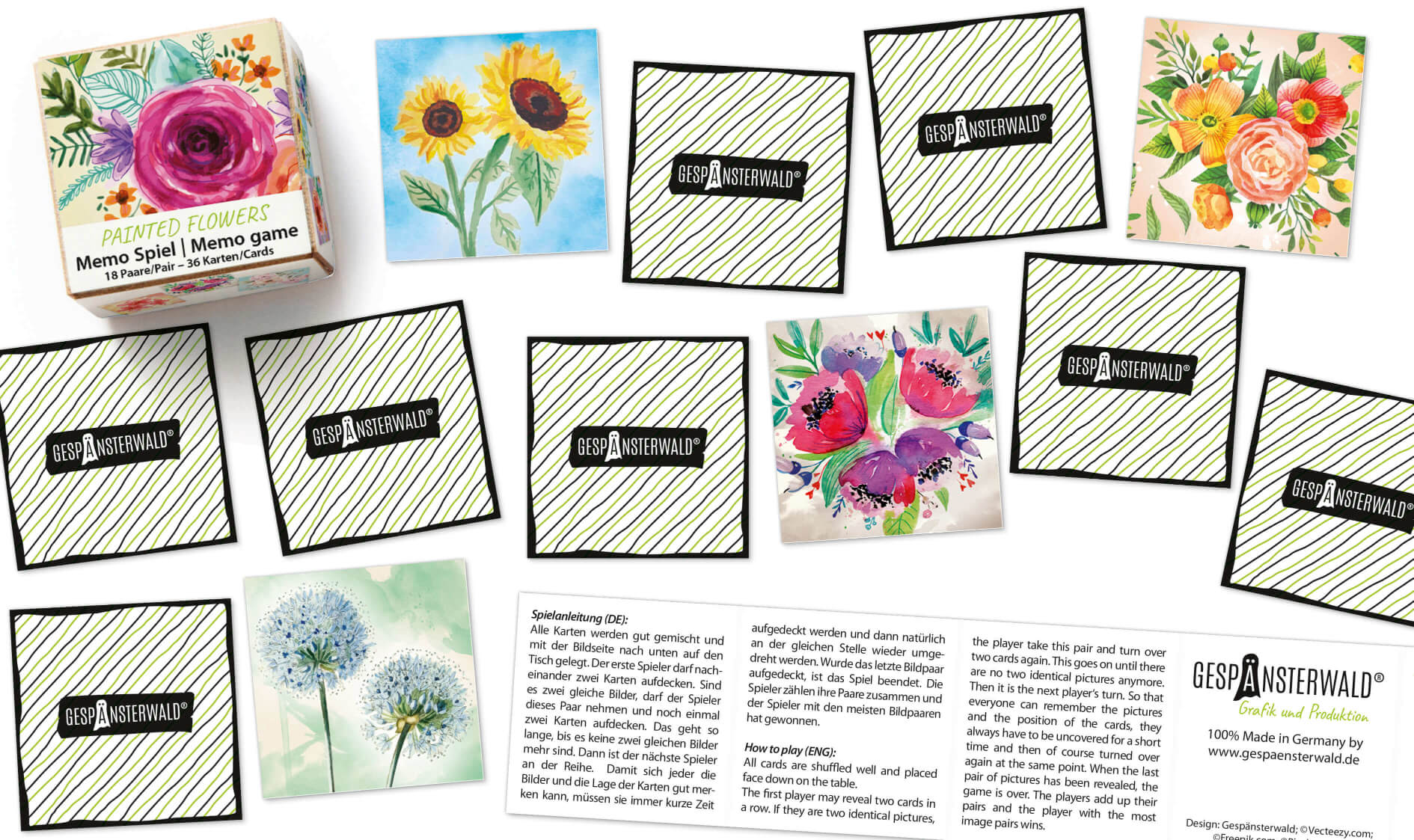 Memo „Painted Flowers“