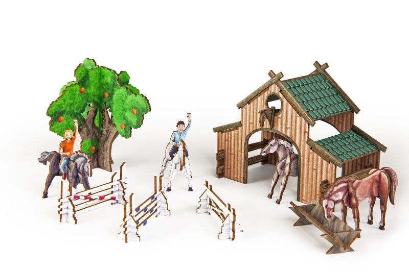 3D Bastelset "Pferderanch"