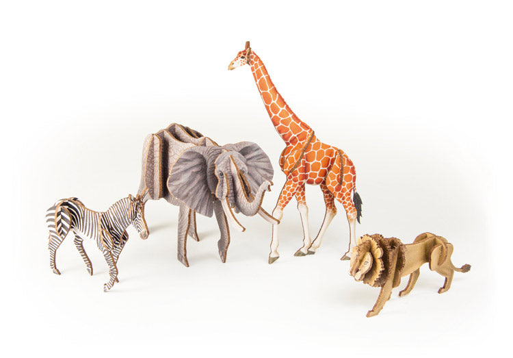 3D Bastelset "Afrikanische Tiere"