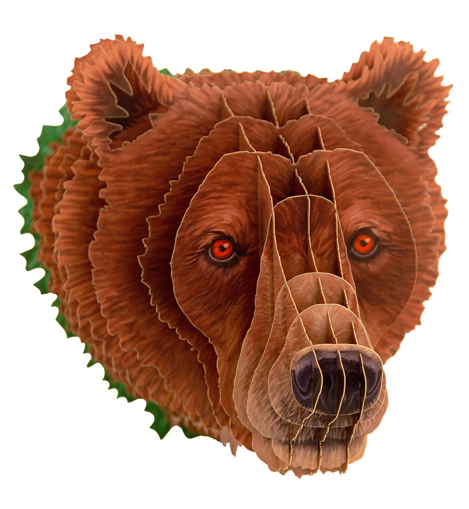 3D Tierkopf "Braunbär"