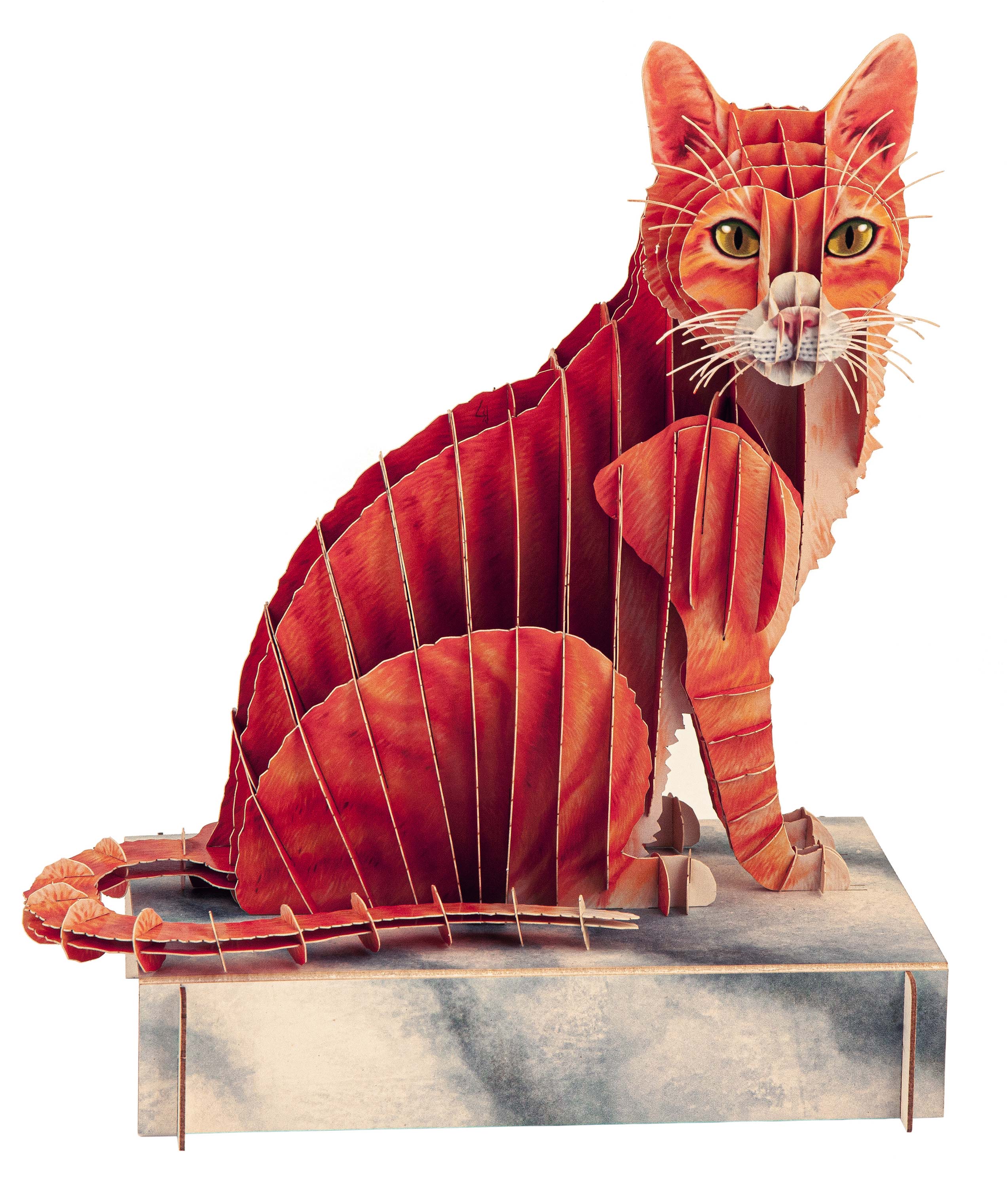 Katze Kater Steckfigur aus Karton, zum Basteln, Spielzeug für Kinder, Tiersteckfigur aus Karton, Haustier, Hauskatze, niedliche Katzen, Katze zum Basteln, Kurzharrkatze, Puzzle und Rätselspiele, Dekoidee, Bastelideen für Kinder, Kinderzimmer, Spielzimmer