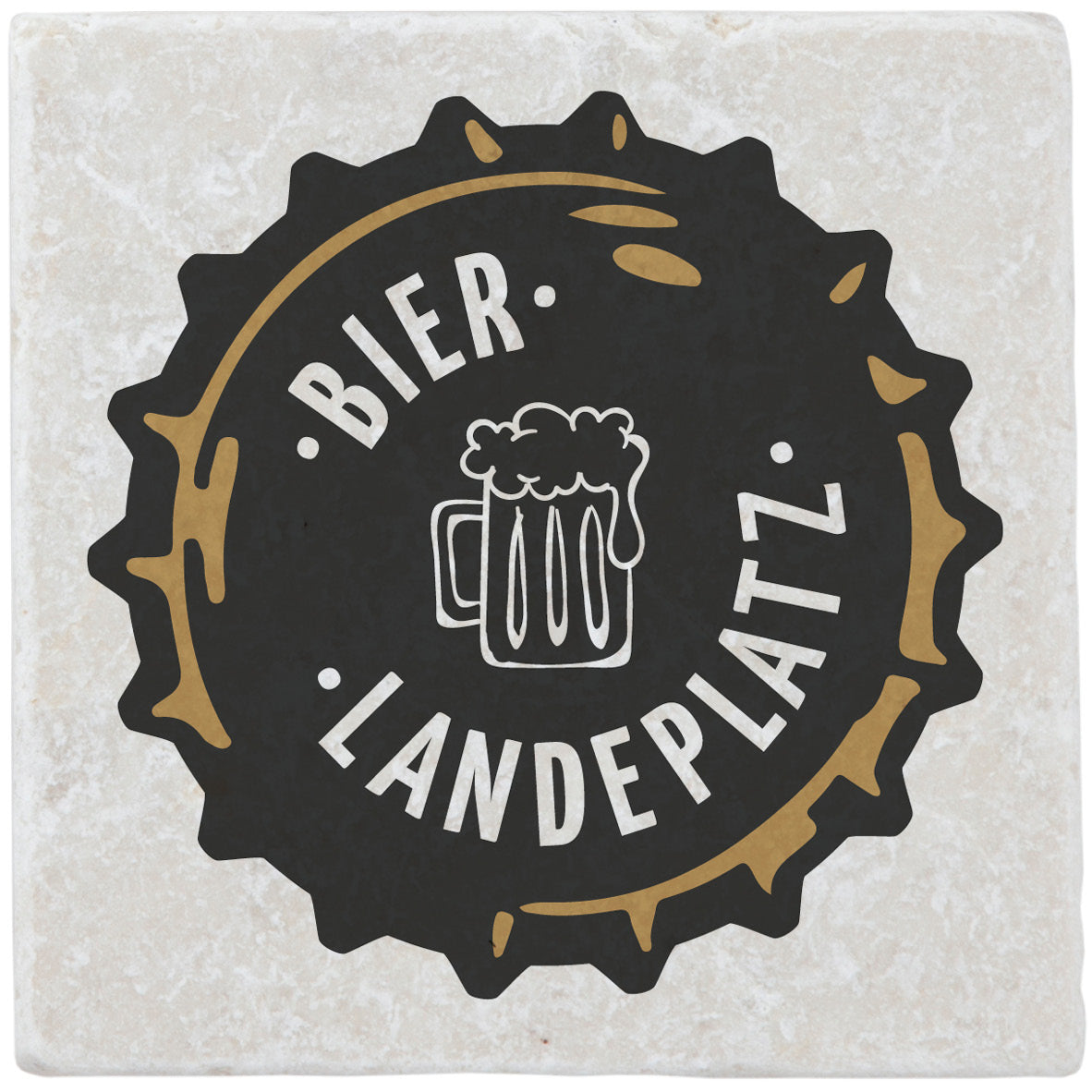 Marmoruntersetzer "Bier Landeplatz"
