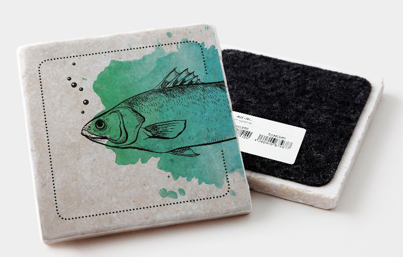 Marmoruntersetzer Fisch 1/2