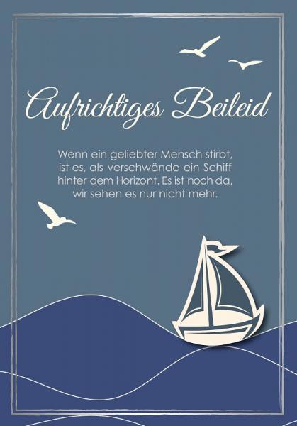 Trauerkarte Anteilnahme "Aufrichtiges Beileid"