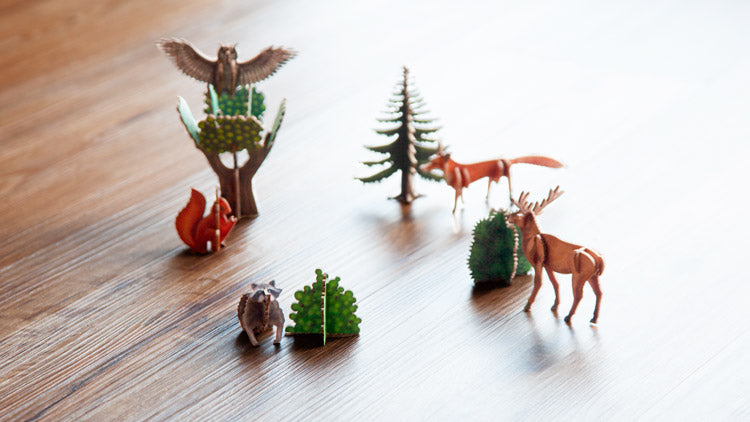 3D Bastelset "Waldtiere"