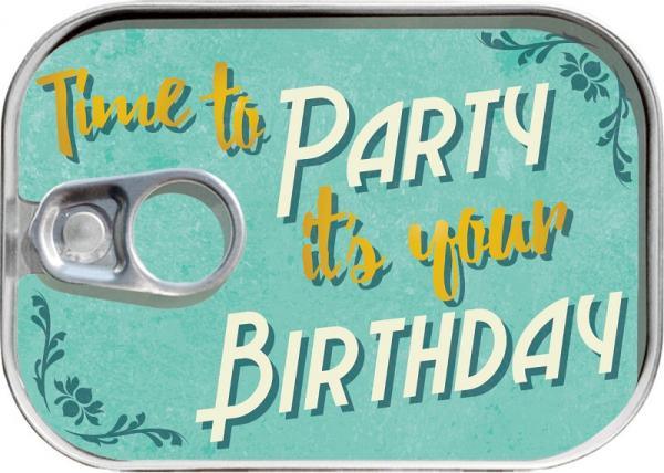 Dosenpost "Time to Party ist your Birthday" - Gespänsterwald