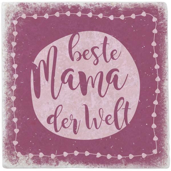 Untersetzer aus Marmor "beste Mama der Welt" - Gespänsterwald