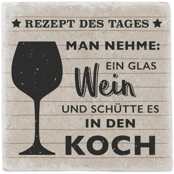 Untersetzer aus Marmor "Rezept des Tages. Man nehme:" - Gespänsterwald