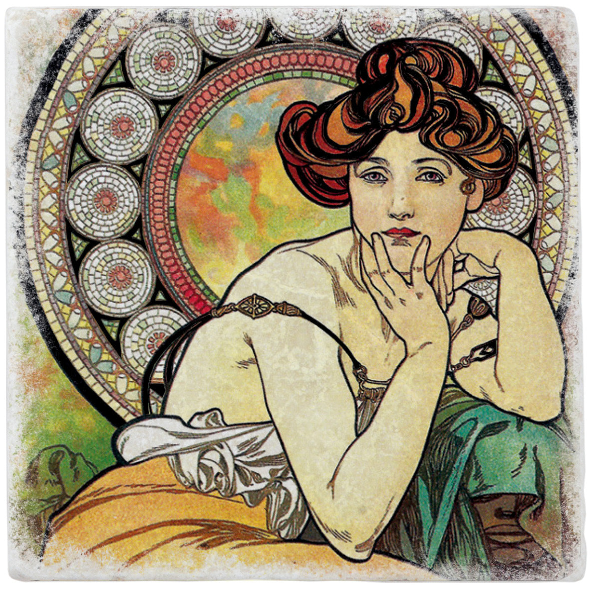 Untersetzer aus Marmor "Jugendstil"