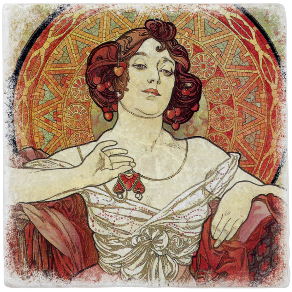Untersetzer aus Marmor "Jugendstil"