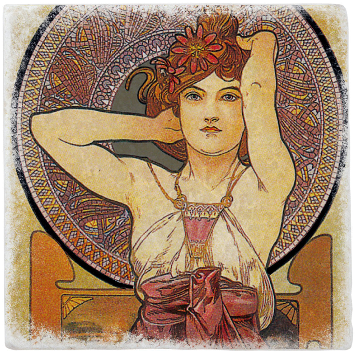 Untersetzer aus Marmor "Jugendstil"