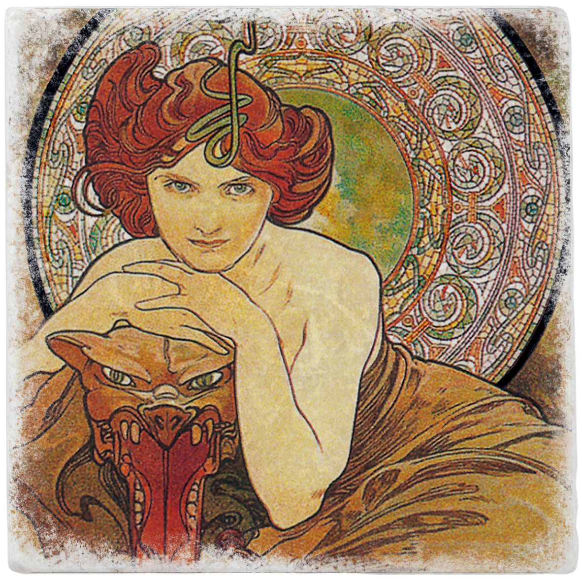 Untersetzer aus Marmor "Jugendstil"