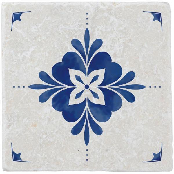 Untersetzer aus Marmor Fliese blau - Gespänsterwald