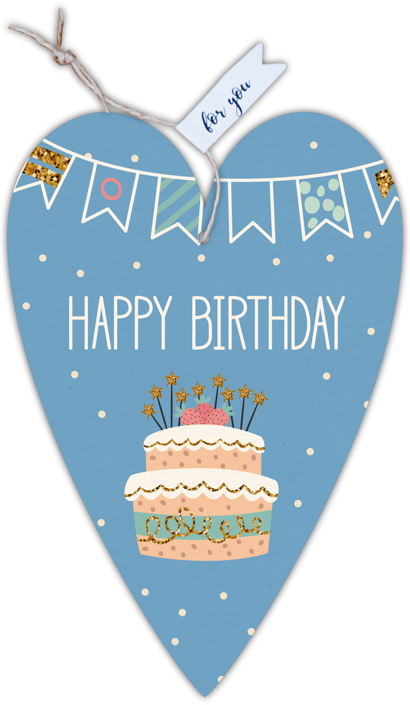 Herzkarte unser Finne "Happy Birthday" - Gespänsterwald