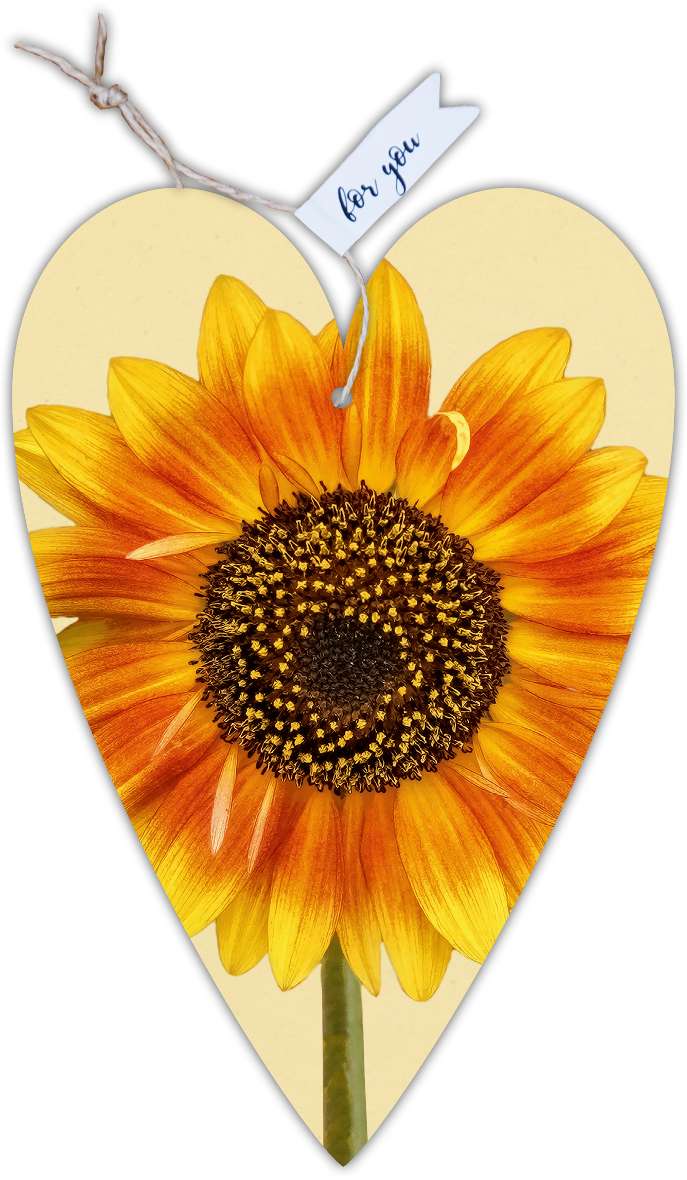 Herzkarte unser Finne "Sonnenblume"