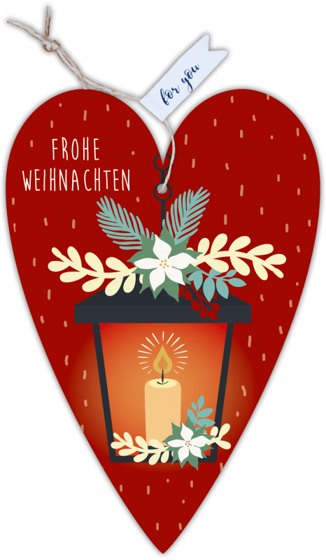 Herzkarte unser Finne "Frohe Weihnachten" - Gespänsterwald