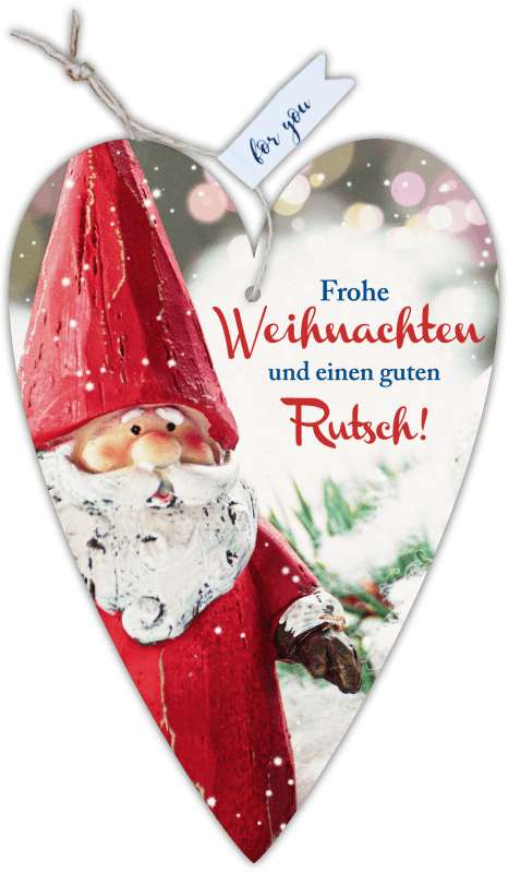Herzkarte unser Finne "Frohe Weihnachten" - Gespänsterwald