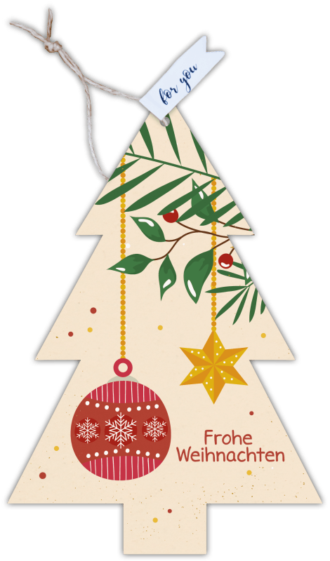 Formkarte unser Finne "Frohe Weihnachten" - Gespänsterwald