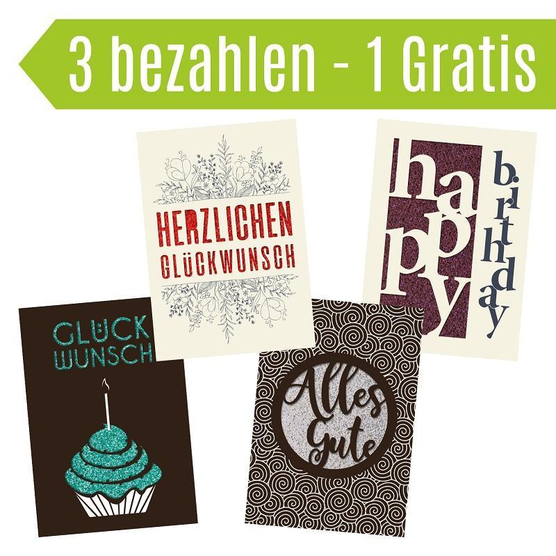 Glückwunschkarte Paper Deluxe  4er Set - Gespänsterwald