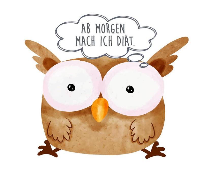 Kühlschrankmagnet "Ab morgen mache ich Diät." - Gespänsterwald