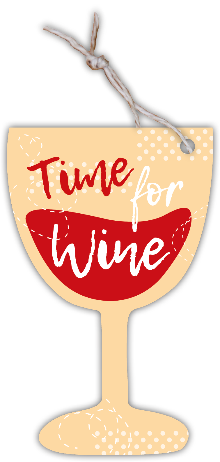 Geschenkanhänger "Time for Wine"