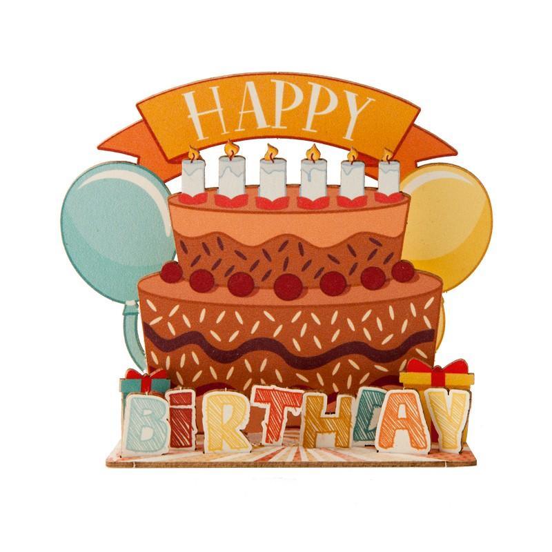 Pop-Up Karte 3D Glückwunschkarte "Happy Birthday"- Bastelkarte zum verschenken - Gespänsterwald