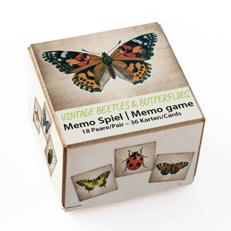 Memo-Spiel "Vintage Beetles & Butterflys"