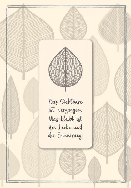Trauerkarte Anteilnahme "Das Sichtbare..." - Gespänsterwald